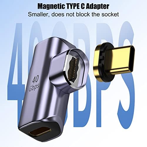 Magnetic USB C adapter, USB C do C desni kut Magnetni adapter Kompaktni čep i reprodukcija za TIP CIPE C STEPFACE