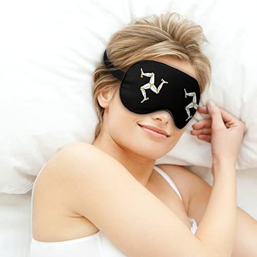 ISLE MAN logotip mekane maske za oči s podesivim remen laganim udobnim očima za spavanje