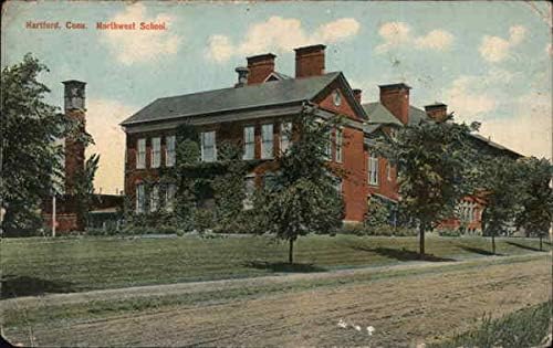 Sjeverozapadna škola Hartford, Connecticut CT Originalni antički razglednica