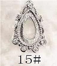 10pcs/Pack Koreja Luxury Glitter Cirkon Rhinestone Hollow Rhombus Heart Oval Drop Metal Nail Art dijelovi