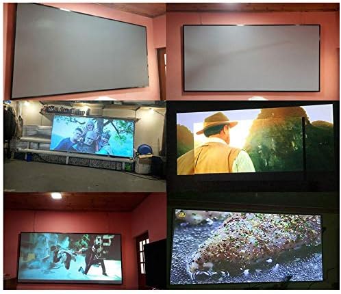 KXDFDC 133 Prijenosni sklopivi ekran projektora 16: 9 metalni sloj otporan na kućni filmski reflektorski zasloni Čarobne paste koje se lako koriste