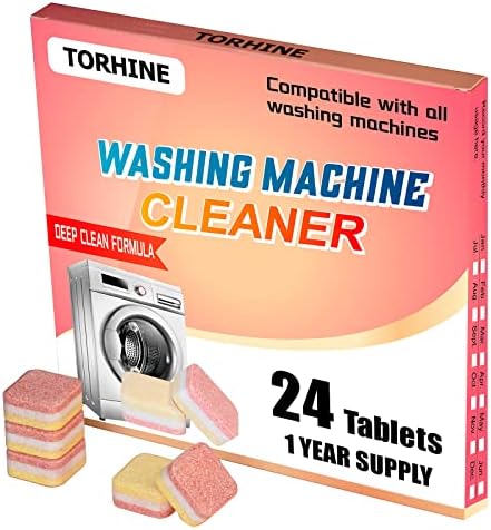 Tablete za čišćenje Mašina za pranje veša 24 pakovanja tableta za dubinsko čišćenje za sve mašine za pranje veša, uključujući Prednji utovarivač & mašina za pranje sa gornjim punjenjem 1 godina snabdevanja