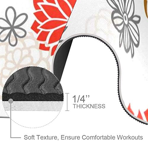 Unicey slatko Japansko cvijeće PatternYoga Mat debele neklizajuće prostirke za jogu za žene&prostirke za vježbe za djevojčice meke prostirke za Pilates,