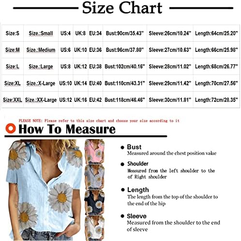 Teen Girls Lounge bluza kratki rukav bluza košulja košulja kornjača Spandex Daisy cvjetna za bluza 2023 VV