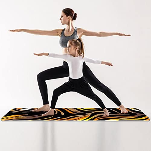 Tiger Animal Texture Extra Thick Yoga Mat - ekološka neklizajuća Vježba & podloga za fitnes podloga za vježbanje za sve vrste joge, pilatesa i vježbi na podu 72x24in