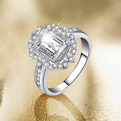 Plakanje prsten za lice Modna ženska cirkonija Bling Diamond Angažiranje vjenčanih prstena Muški i ženski