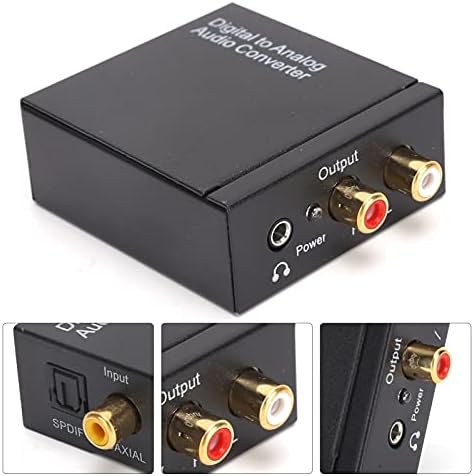 Digitalni na analogni audio konverter, 3.5 mm Audio Adapter digitalni optički koaksijalni na analogni RCA L