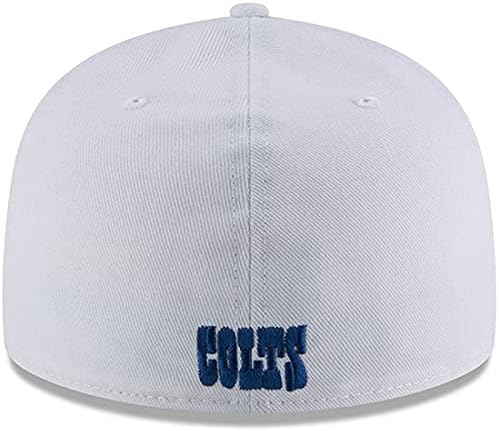 Nova muški bijeli bijeli indianapolis Colts Omaha 59fifty ugrađeni šešir
