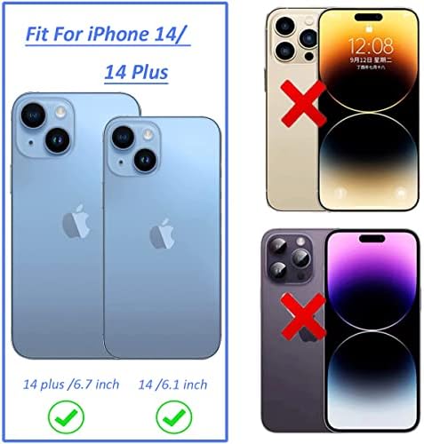 Hlija 3kom kaljeno staklo za zaštitu sočiva zadnje kamere za iPhone 14 6.1 inch/ 14 Plus 6.7 inch - HD Clear full pokrivenost Guard