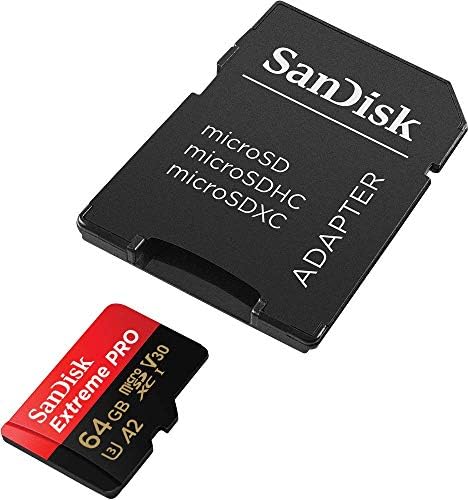 SanDisk 64GB Extreme Pro Micro SD memorijska kartica za Hero 11 crna i Hero11 crna Mini GoPro akciona kamera U3 V30 paket sa svime osim Stromboli MicroSDXC & čitač SD kartica