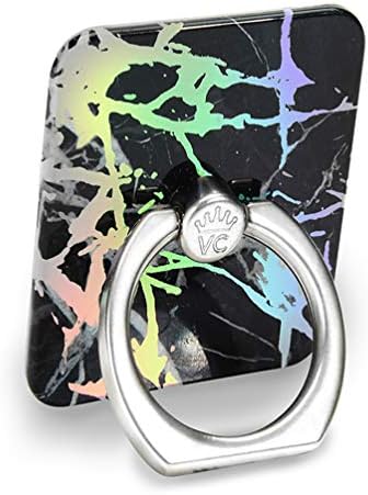 Velvet Caviar cell phone ring Holder - Finger Ring & Stand-poboljšava držanje telefona kompatibilno sa iPhoneom, galaksijom i većinom slučajeva - holografski Crni Mramor
