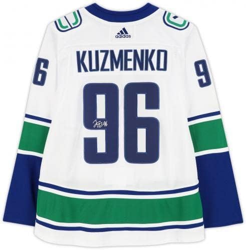 Uokvireni Andrei Kuzmenko Vancouver Canucks AUTOGREMIO WHITE ADIDAS Autentični dres - autogramirani NHL dresovi