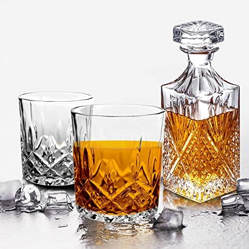Whisky naočare Set od 6, XHY kristalno Staromodno staklo za viski 11 unci jedinstvenog Burbona Ultra-Clear