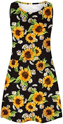 Ljetne haljine haljina za plažu za žene 2023 plaža cvjetna masirt sundress casual džepovi boho tenk haljina