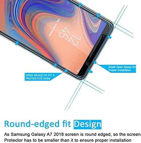 NEW'C [3 paket dizajniran za kaljeno staklo za zaštitu ekrana Samsung Galaxy A7, Ultra otporno na
