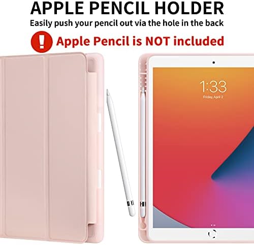 GHINL iPad 9th/8th / 7th generacija futrola iPad 10.2-inčni slučaj sa držačem olovke [Sleep / Wake] tanka meka TPU leđa Smart Magnetic Stand zaštitni poklopci