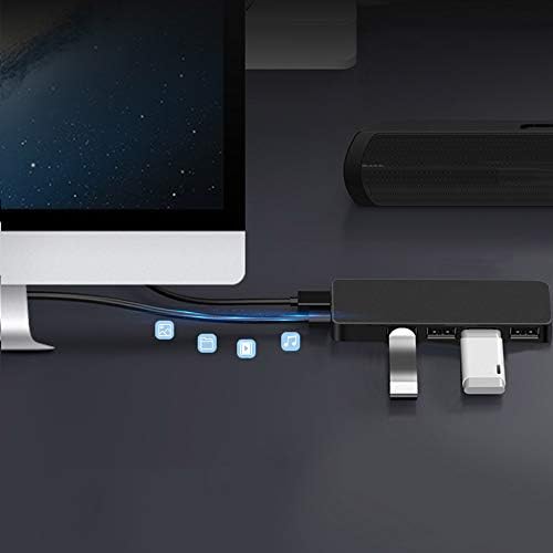 Onvian 4-Port USB 2.0 Ultra Slim Data Hub razdjelnik sa 5V Micro USB portom za USB proširenje-10 inčni prošireni