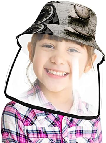 Zaštitni šešir za odrasle sa štitom za lice, ribarsko šešir protiv sunčane kape, karata Compass