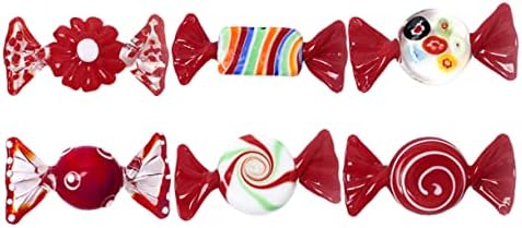 VOSAREA 6kom Glass Candy Adornos Para De Vintage ukrasi rođenje igračke za djecu Glass Candy Ornament Party