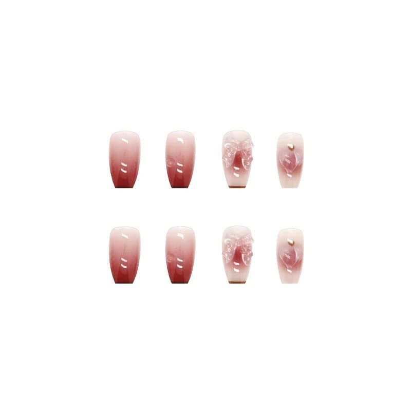 n / A 24kom / Set kratki balet lažni nokti Peach Nails Arts manikir lažni nokti sa dizajnom sa alatima za nošenje
