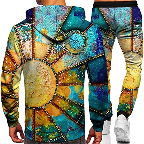 Urvip Unisex 3D digitalni ispisani duks i duks pulover Sažetak Novost uzorak Hoodie odijelo 2 komada odjeća