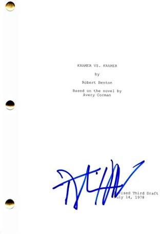 Prasin Hoffman potpisan autogram - Kramer vs. Kramer Cijeli film - Ponoćni kauboj, Tootsie, diplomirani, Jon Voight, Mali veliki muškarac, Papillon, Meryl Streep, svi predsjedničevi ljudi, kišni čovjek, kurac, mahati psa , Robert Deniro, upoznaj fokere