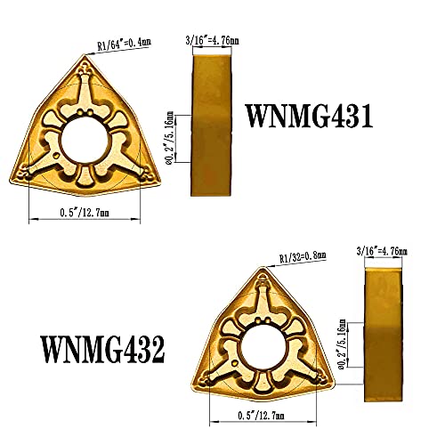 Zouzmin vanjski indeksirani karbidni umetak za okretanje WNMG431 WNMG080404 za Mwlnr držače za okretanje CNC strug