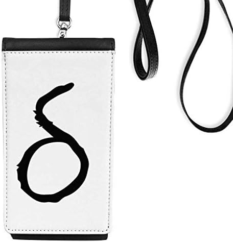 Grčka abeceda Delte crna silueta Telefon novčanik torbica Viseća torbica za mobilne uređaje Crni džep