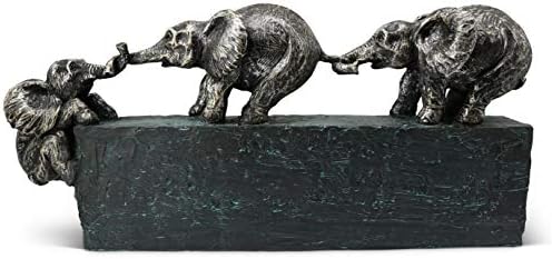 Vaudagio skulptura Porodične veze - bezvremenski simbol porodice i integracije - ukras 17-inčni dugi - statuu slon kao poklon ili ukras - slonovi jači zajedno