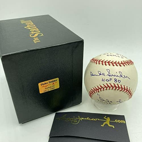 Vojvoda Snider potpisao je teško upisano karijersku bejzbol sa JSA COA - autogramiranim bejzbolama