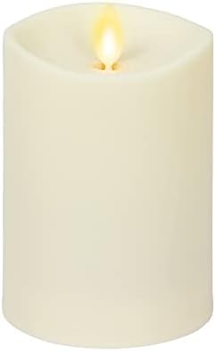 Matchless Candle Co. Luminara vanjski pokretni plamen realistična LED svijeća, rastopljeni rub, glatka mat završna obrada, plastični vanjski stub, tajmer, Ready Ready-Pearl Ivory