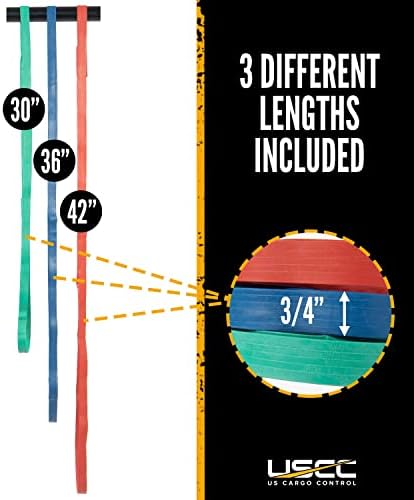 Američka kontrola tereta velike gumene pokretne trake - raznovrsno pakovanje pokretnih gumenih traka za pokretne potrepštine - uključuje 36 velikih gumenih traka ukupno-12 svake veličine 30 inča, 36 inča, 42 inča