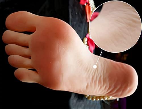 Mueng Mannequin Foot, silika gel Foot manikins 1 par silikonski život žensko manekensko stopalo sa prikazom za nokte Jewer sandal čarapa za čarape Display skica