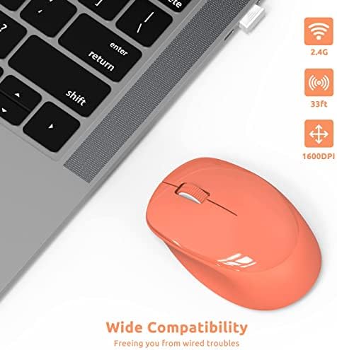 Trueque bežični miš E702 2.4GHz prijenosni računalni miš sa USB prijemnikom, udobnim tihom miševima za laptop,