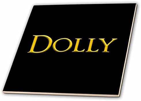 3drose Dolly atraktivno ime za djevojčice u SAD-u. Žuto na crnom poklon-pločice