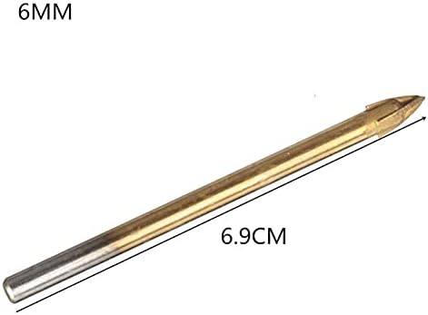 Surface Milling Cutter Titanium Carbide staklo burgija Cross Spear Point burgija za zid i podne pločice 4/5/6/8/10 / 12mm
