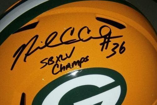 Pakeri Nick collins potpisan F / s speed kaciga w / SB XLV Champs JSA COA NFL kacige sa automatskim autogramom