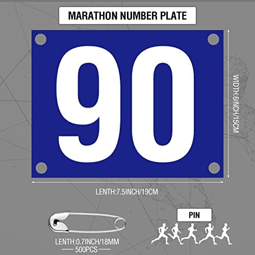 JenPen brojevi za trčanje sa sigurnosnim iglama za maratonske sportske takmičare brojevi papirnih oznaka vodootporni brojevi takmičara za trčanje i teren 6 x 7,5 inča