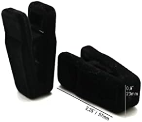 Sleek izbornik premium vešalice, crni, 50 pakovanja, 2,25 x 0,87 neklizajući Grip Felt Felch Felter Clip, jaka