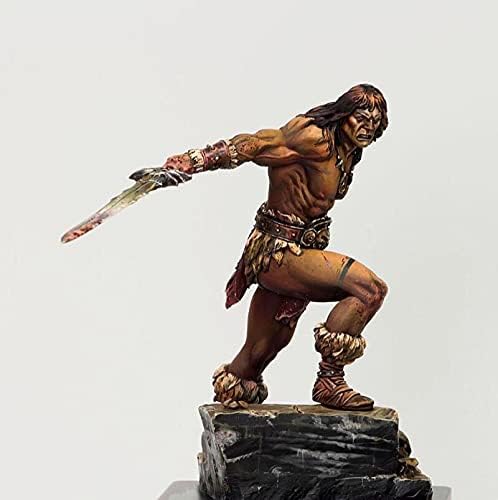 Goodmoel 1/24 75mm komplet modela smole Ancient Fantasy Barbarian Warrior / Nesastavljeni i neobojeni komplet za livenje vojnika/LQ-514