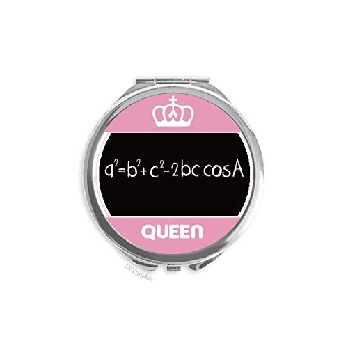 Formula trokuta Math Kowledge Mini dvostrano prijenosno ogledalo za šminkanje Queen