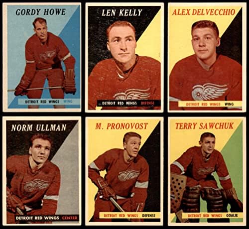 1958-59 TOPPS Detroit Red Wings Team Set Detroit Crvena krila Ex Crvena krila