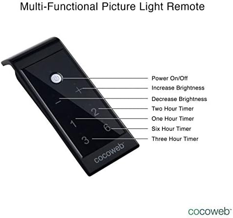 Cocoweb 21 Tru-Slim LED svjetlo za sliku u crnoj boji sa Plug-in adapterom i daljinskim upravljačem