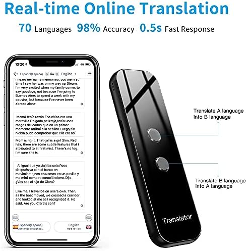 LUKEO Smart Voice Translator Smart Instant Real Time glas 70 jezika Travel Business Translator