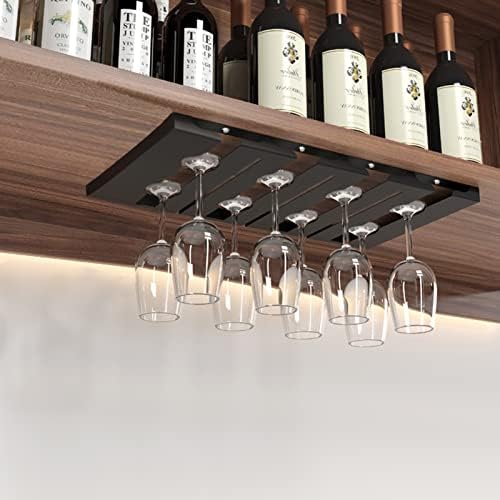 Viseće čaše za vino pod ormarom za skladištenje kabineta 16,54IN sa 4 reda sa čelikom od nehrđajućeg