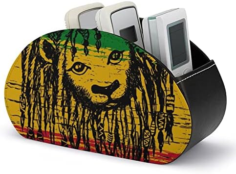 Jamajka Lion Rastafarian TV držači za daljinsko upravljanje modni kožni ormar Box Office desktop organizator sa 5 pretincem