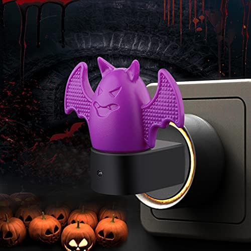 JADENS Bat Halloween Wall Decorations Night-Light - LED Plug-in Nightlights, Auto Dusk-to-Dawn senzor& ručni prekidač, dekor, poklon za djecu