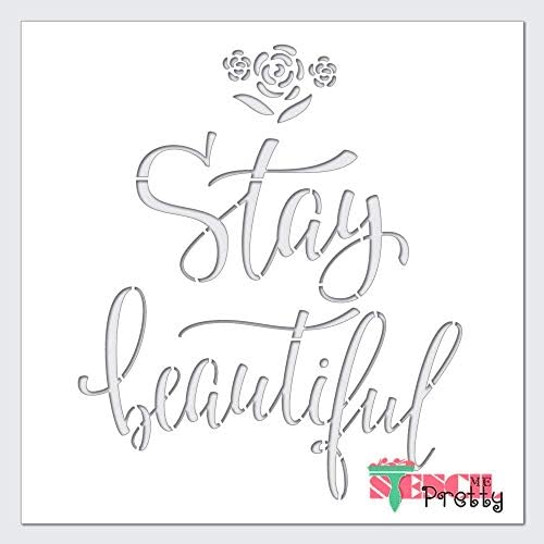 Stencil-Stay Beautiful-song Lyric DIY šablon najbolje vinilne velike šablone za farbanje na drvetu,