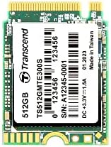 Transcend MTE300S 512GB NVME PCIe Gen3 X4 M.2 2230 Interni čvrsti državni pogon 3D TLC NAND