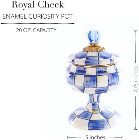 Mackenzie-Childs Royal Check Curiel lonac, ukrasni spremnik za kućni dekor